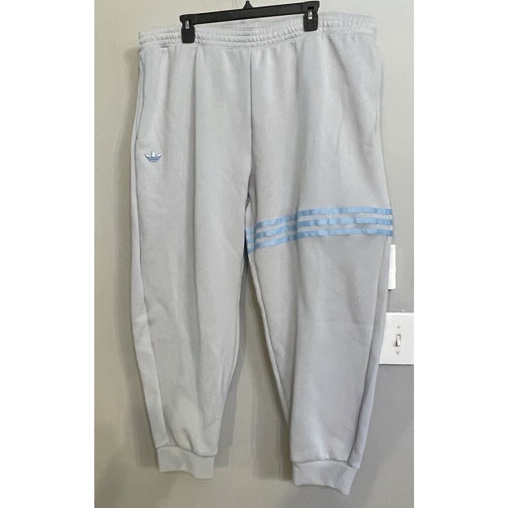 Adidas Joggers Gray 3 Stripe‎ Athletic Regular Fit Athleasure Womens 2X New